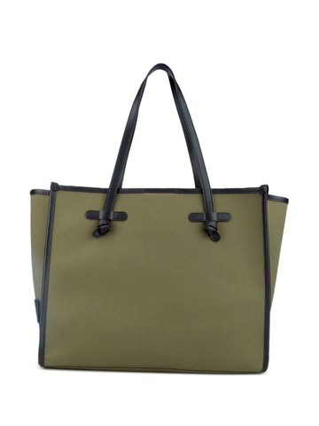 Gianni Chiarini 'Marcella' Shopping Bag In Military Green Cotton