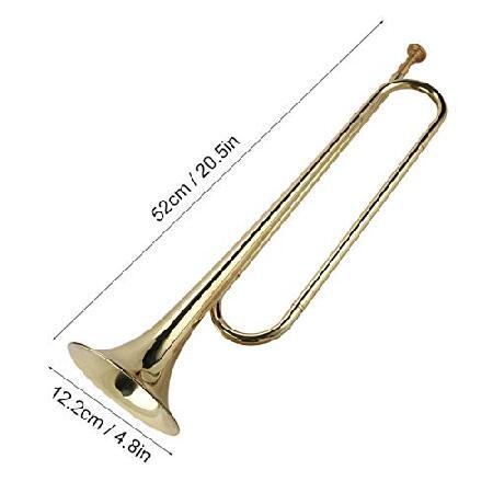 Trumpet Bugle with Trumpet Cleaning Orchestra Music Instrument Durable Cavalry Trumpet Delicate for Students Beginner Children Teenagers