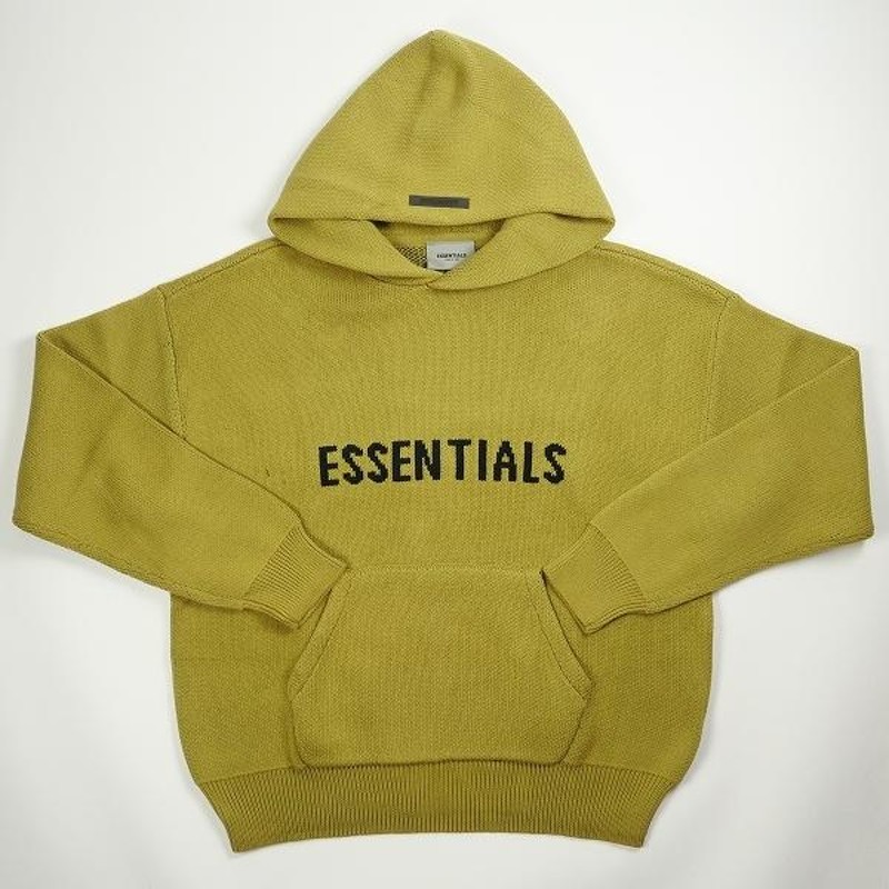 フィアーオブゴッド Fear of God ESSENTIALS KNIT PULLOVER AMBER ニットパーカー マスタード Size【XS】  【新古品・未使用品】 | LINEショッピング