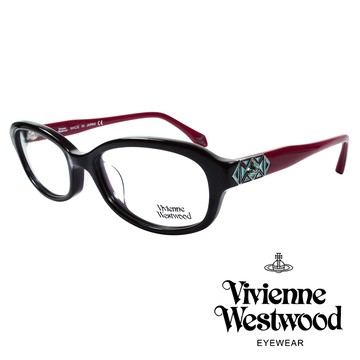 Vivienne Westwood 英國薇薇安魏斯伍德多彩幾何造型光學眼鏡(黑+紅紫)VW31703