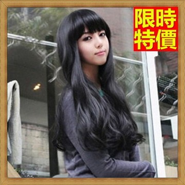 女假髮 整頂假髮 長假髮-齊瀏海長捲髮時尚逼真女美髮用品3色69o25【獨家進口】【米蘭精品】