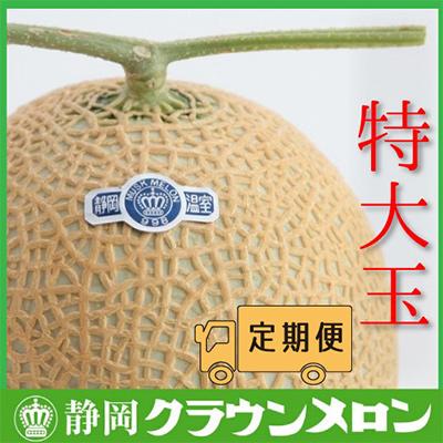 ふるさと納税 袋井市 クラウンメロン(白等級)特大玉1玉・12ヵ月毎月お届け全12回