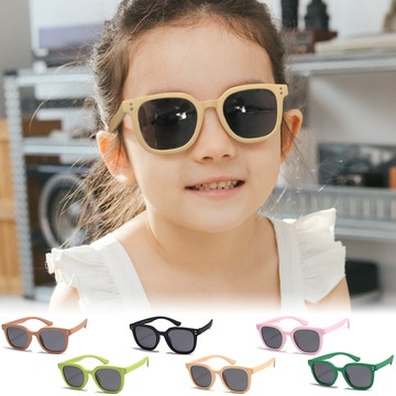 【ALEGANT】奇幻旅程兒童專用輕量彈性太陽眼鏡/UV400方框偏光墨鏡