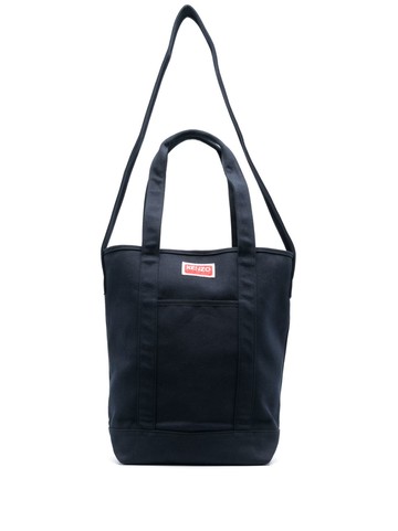 Kenzo - embroidered-flower tote bag - women - Cotton/Cotton - One Size - Blue