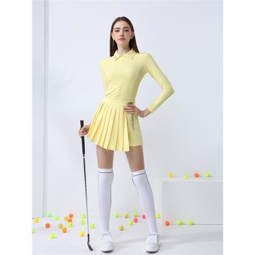 高爾夫女裝長袖裙子網球套裝春秋季韓版修身顯瘦運動時尚golf服裝