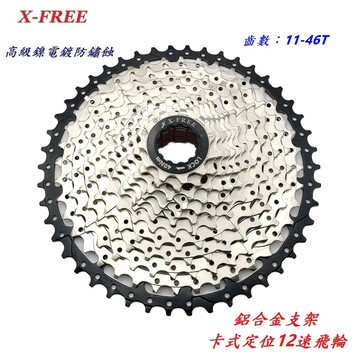 X-FREE 12速【11-46T】卡式定位飛輪 自行車 12速24速齒輪 12速飛輪 12速 卡式飛輪【B45-76】