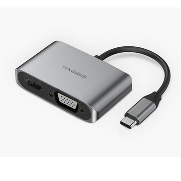 HAGiBiS Type-C轉HDMI+VGA(CHV2)
