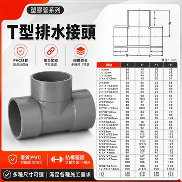 🚀蝦店隔日到貨🔥南亞 PVC 排T PT 三通 1"~2 1/2" T型(排正T)排水接頭 水管接頭 管材 塑膠管料.