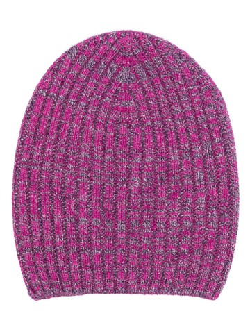 Barrie - mélange-effect ribbed-knit cashmere beanie - unisex - Cashmere - One Size - Pink