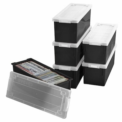 Cdケース Dvdケース 収納ボックス フタ付き 同色 6個組 日本製 Mj Cd Dvd クリア Cl 通販 Lineポイント最大get Lineショッピング