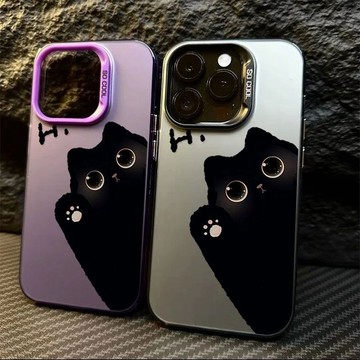 招手黑貓 鐳射殼 透明殼 空壓殼 防摔手機殼 iPhone17 16 15 14 13 12 11 Pro Max XR