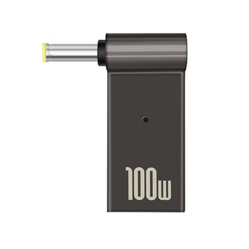 Kamera 5.0*3.0*1.0mm Type-C母座 轉DC公頭 筆電PD誘騙 彎頭轉接頭 電源 20V/100W/5A