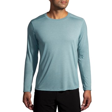 BROOKS 男 Distance 長袖上衣 3.0_岩石藍花灰/Brooks Running (211501465)