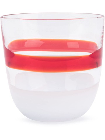 Carlo Moretti - stripe print glass - unisex - glass - One Size - Red