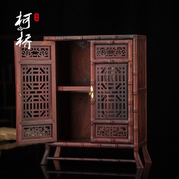 紅木工藝品明清古典微型家具老撾大紅酸枝模型小擺件書房客廳擺件