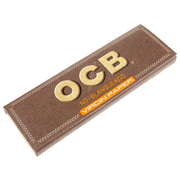 OCB 法國進口-Virgin-純天然未漂白超薄捲煙紙-1 1/4(76mm)*5包