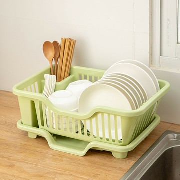 滴水碗盤架 橫式 碗盤 瀝水架 碗筷 餐具架 碗盤架 廚房 瀝水碗架 收納架【DN435】123便利屋