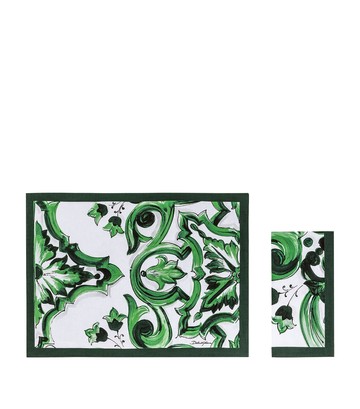 Dolce & Gabbana Casa Linen Majolica Placemat and Napkin Set