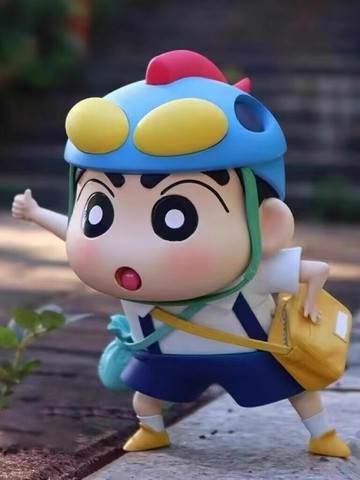 新品優惠！！！送花蠟筆小新手辦點贊可愛動漫公仔模型機箱工位擺件創意玩偶禮物