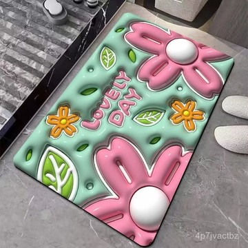 💯【台灣出貨】💯🔥卡通3D膨脹硅藻泥地墊 可愛3D地墊 硅藻土地墊 軟墊 吸水地墊 矽藻土 軟地墊 浴室地墊 地墊 腳墊