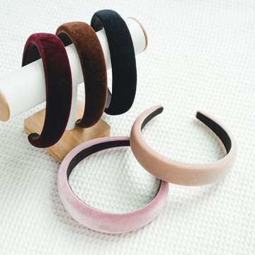 復古絨布髮箍(J041L3W74BF) - JUJURY