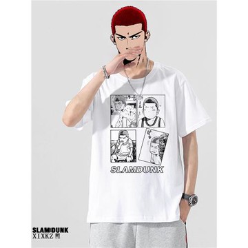 重磅純棉夏季百搭灌籃高手短袖t恤周邊Q版櫻木花道流川楓三井印花