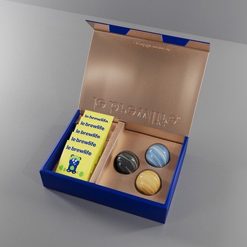 【樂步】星球芋頭酥+精品滿月浸泡式咖啡流金月影藍金禮盒