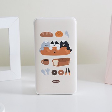 周氏喵喵麵包師傅喵喵雙線快充10000mAh行動電源