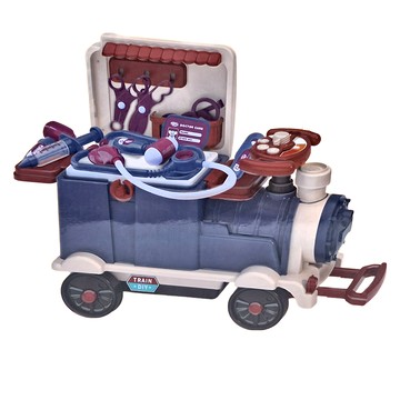 PLAYFUL TOYS 頑玩具 3IN1滑行火車家家酒 醫具 可收納可騎乘 醫生玩具/兒童禮物 2.7kg  滑行火車家家酒 醫具 多色  1組