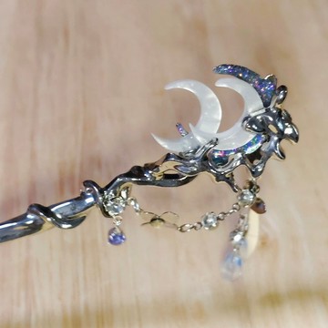 月見星回 同人印象飾品 手作 髮簪 新中式
