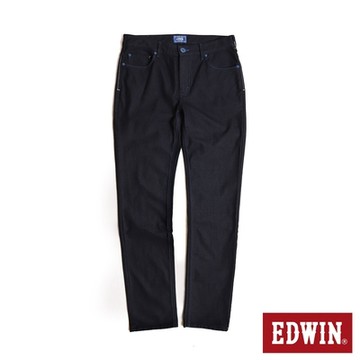 EDWIN 男裝 EDGE 棉彈力丹寧窄管直筒牛仔褲-原藍色