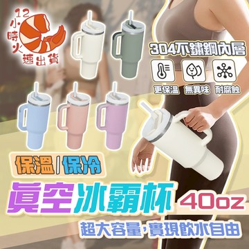 【現貨&限時免運中】冰霸杯40oz大容量保溫保冷吸管杯 雙層不鏽鋼水壺 冰壩杯 隨行杯 帶蓋水杯