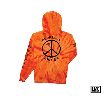 Loser Machine Trench Light Tie Dye Pullover和平標誌渲染連帽上衣(兩色)