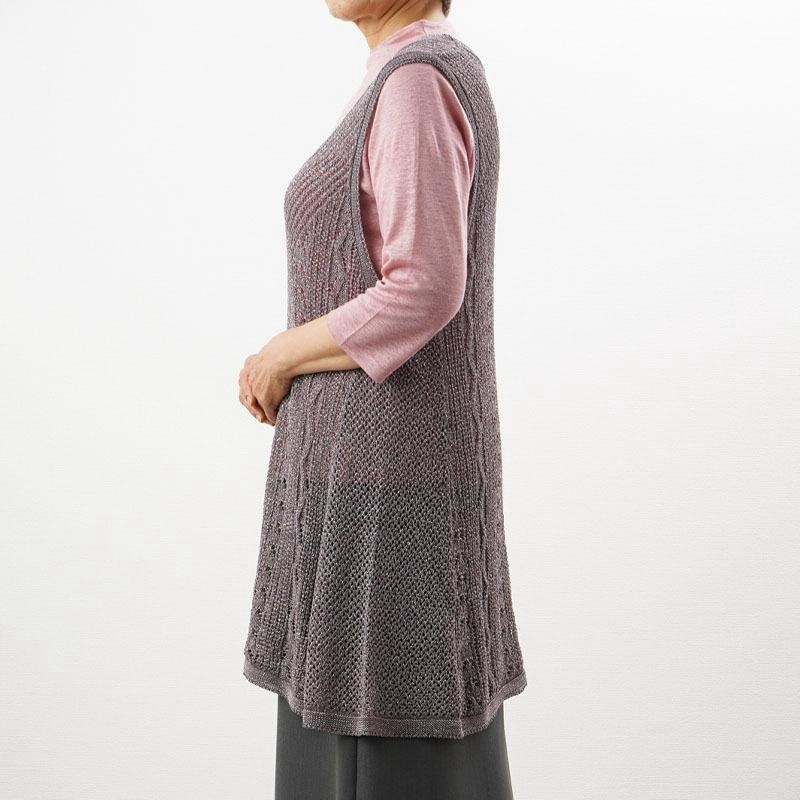 シニア ベスト レディース 暖かい 70代 80代 女性 服 ファッション プレゼント ケーブル編み 半袖 前開き ニット ベスト 誕生日 プレゼント 誕生日 ギフト 春 シニア ベスト レディース 暖かい 70代 80代 女性 服