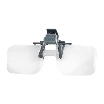 CARSON 卡薾紳 Clip & Flip 夾式鏡架放大鏡 2倍放大倍率 +4.00屈光度 適用於工藝品和蠅釣  灰色  1個