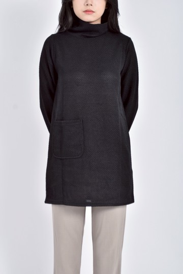 (S) ob style高領黑色長袖上衣