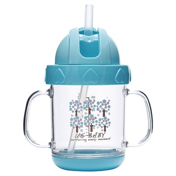 US baby 優生 馬卡龍森活學飲杯 180ml BPA Free  藍色  1個
