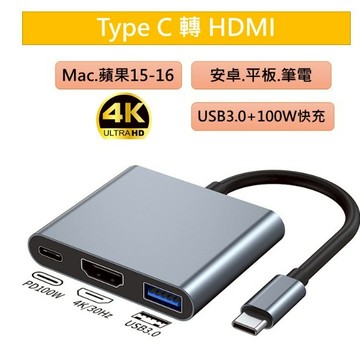 【現貨】4K畫質Type C轉接器 HDMI Hub 適用蘋果 安卓手機 筆電 MacBook PD充電 Switch
