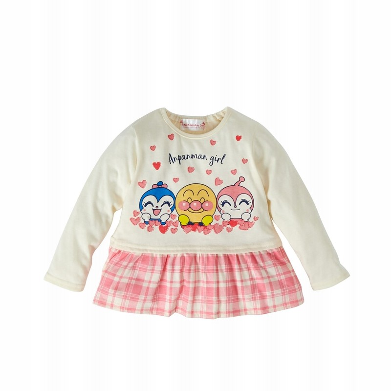 アンパンマン 裾フリル長袖ｔシャツ 女の子 ベビー服 子供服 Tシャツ カットソー Kids T Shirts 通販 Lineポイント最大get Lineショッピング