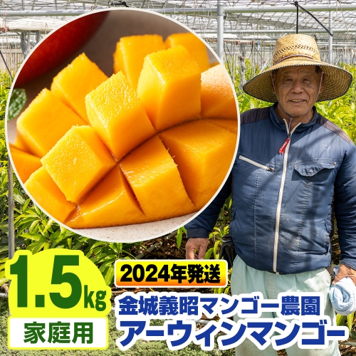 金城義昭マンゴー農園　アーウィンマンゴー家庭用1.5kg