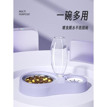 貓碗貓食盆狗盆狗碗貓咪飯碗水碗寵物喝水一體防打翻狗狗用品大全