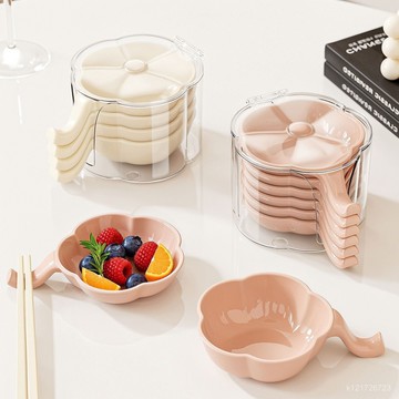 臺灣🚍8H出🉑高級感蘸料碟帶筷子託架奶油風味碟高顔值烤肉小喫味碟餐桌調味碟 RLUP