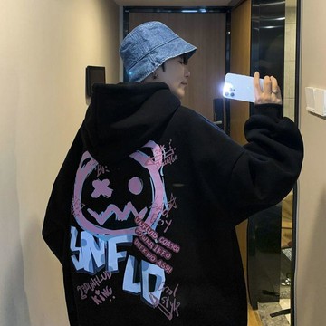 衛衣男連帽ins外套寬鬆潮流百搭設計感小衆潮牌情侶hiphop青少年