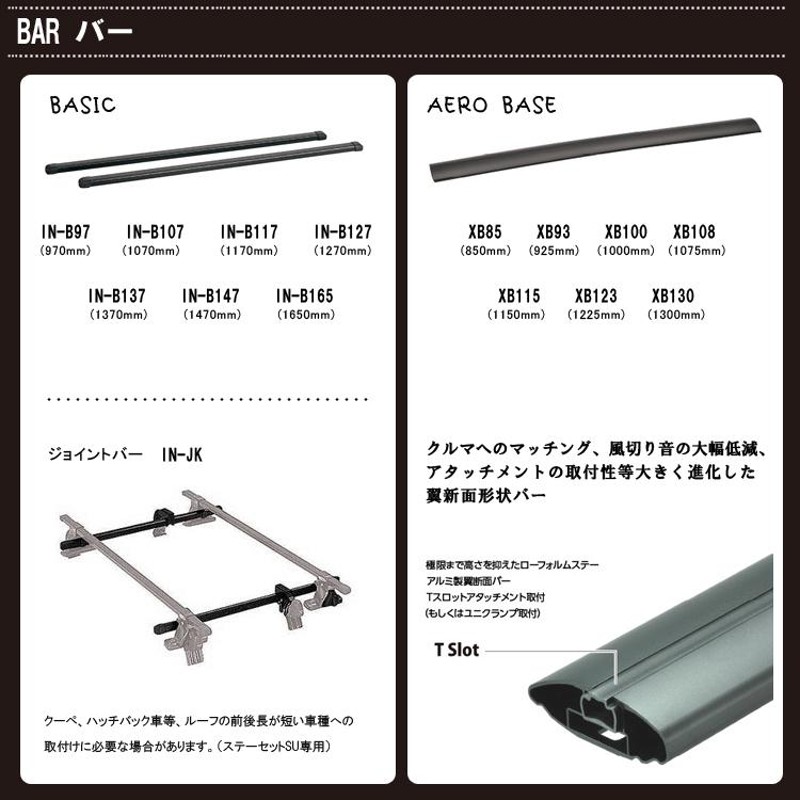 カーメイトInno ベースXS 250 XB 138