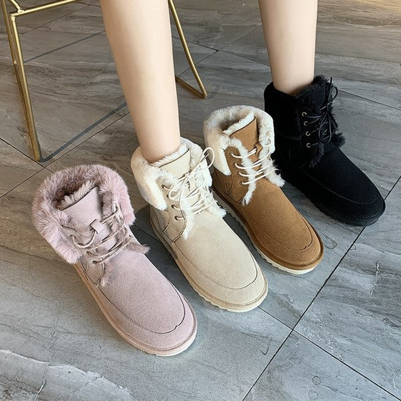 Snow ショートブーツ レディース 滑らない スノーブーツ 防水 防寒 ムートンブーツ 黒 短靴 冬 暖かい 通販 Lineポイント最大get Lineショッピング