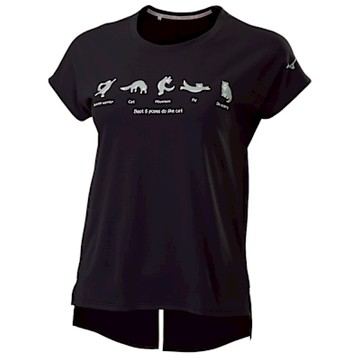 MIZUNO 美津濃 短袖上衣 女 運動 速乾 黑 K2TAC20109