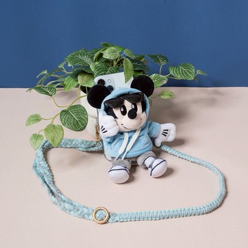 旅遊必備【InfoThink 】迪士尼米奇絨毛公仔手機背夾+環保袋(快速出貨)