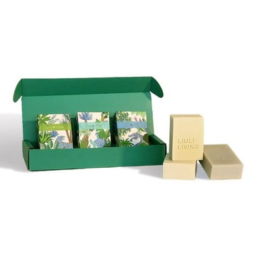 琉璃工房 LIVING 綠洲精油手工香皂禮盒組 (3入)