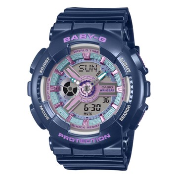 【CASIO 卡西歐】BABY-G Y3K 閃耀奪目  細膩優雅 雙顯錶款 BA-110MC-2A_43.4mm