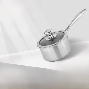 鍋無涂層小奶鍋寶寶輔食鍋湯鍋嬰兒煎煮一體鍋雪平鍋野營純鈦